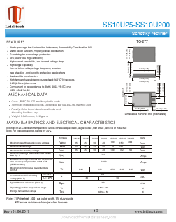 SS10U45 Datasheet PDF Shanghai Leiditech Electronic Technology Co., Ltd