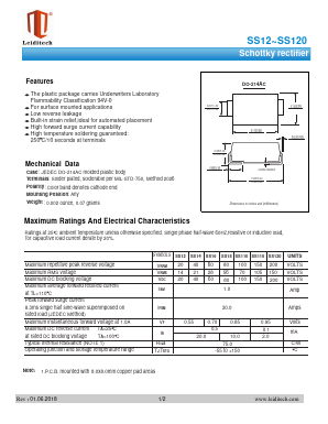 SS110 Datasheet PDF Shanghai Leiditech Electronic Technology Co., Ltd