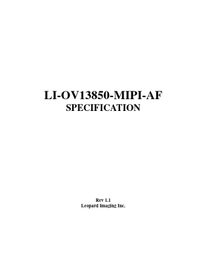 LI-OV13850-MIPI-AF Datasheet PDF Leopard Imaging Inc.