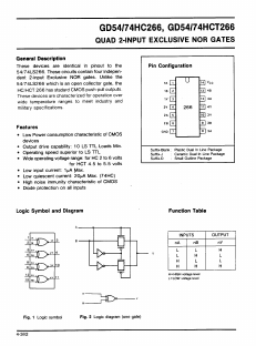 GD54HC266D Datasheet PDF LG