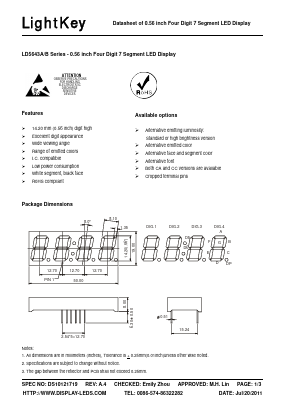 LD5643AB Datasheet PDF LightKey Optoelectronics Ltd.