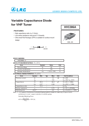 HVC306A Datasheet PDF Leshan Radio Company,Ltd