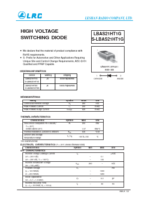 S-LBAS21HT3G Datasheet PDF Leshan Radio Company,Ltd