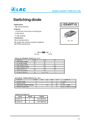 L1SS400T1G Datasheet PDF Leshan Radio Company,Ltd
