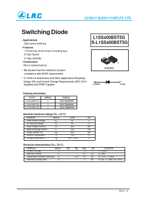 L1SS400BST3G Datasheet PDF Leshan Radio Company,Ltd
