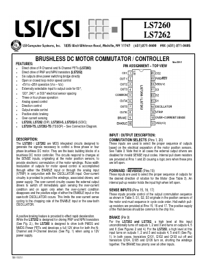 LS7262-TS Datasheet PDF LSI Computer Systems