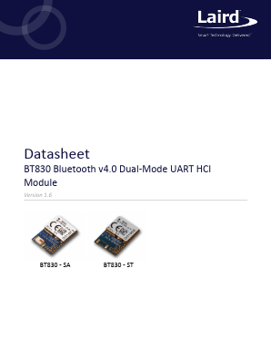 BT830 Datasheet PDF Laird Tech Smart Technology