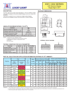 KW1-1202CG Datasheet PDF Lucky Light Electronic