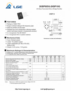 2KBP08G Datasheet PDF Shenzhen Luguang Electronic Technology Co., Ltd