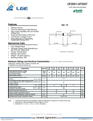 UF2007 Datasheet PDF Shenzhen Luguang Electronic Technology Co., Ltd