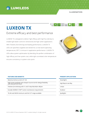 L1T2-3090000000000 Datasheet PDF Lumileds Lighting Company