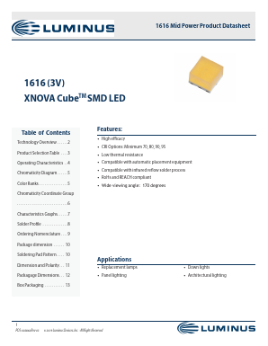 MP-1616-1100-35-80 Datasheet PDF Luminus, Inc