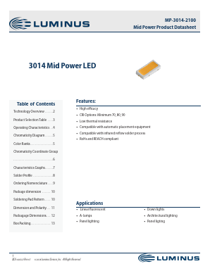 MP-3014-2100 Datasheet PDF Luminus, Inc