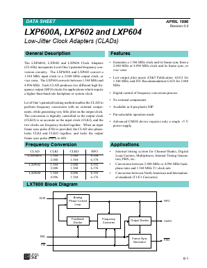 LXP604 Datasheet PDF Level One