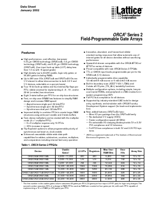 OR2C10A-4M84I Datasheet PDF Lattice Semiconductor