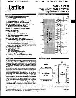 GAL16V8A-25QP Datasheet PDF Lattice Semiconductor
