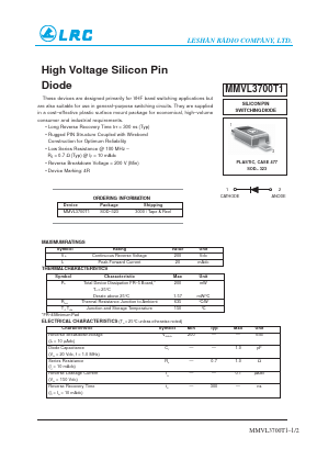 MMVL3700T1 Datasheet PDF Leshan Radio Company