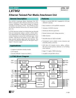 LXT902 Datasheet PDF LevelOne
