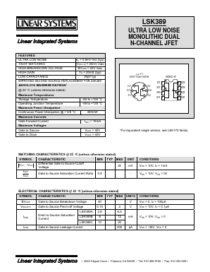 LSK389-B-71 Datasheet PDF Linear Integrated System