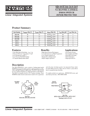 SST211 Datasheet PDF Linear Integrated System