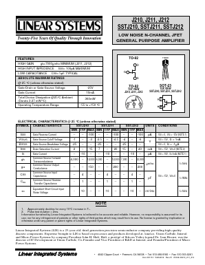 SSTJ211 Datasheet PDF Linear Integrated System