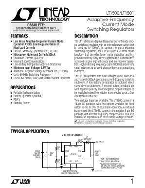 LT1501IS8 Datasheet PDF Linear Technology