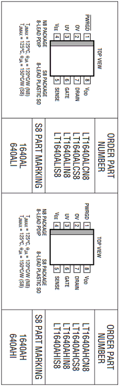 LT1640AHIN8 Datasheet PDF Linear Technology