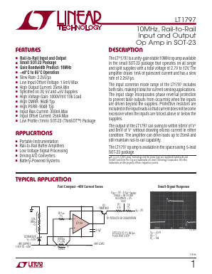 LT1797IS5 Datasheet PDF Linear Technology