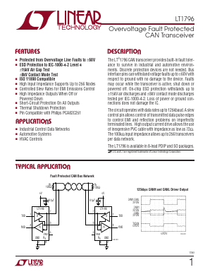LT1796 Datasheet PDF Linear Technology