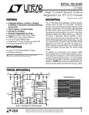 LT1943EFE Datasheet PDF Linear Technology