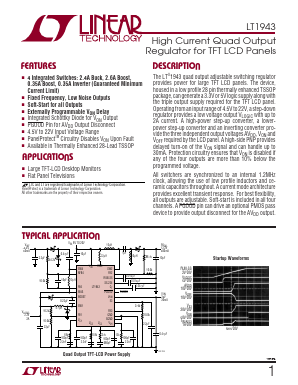 LT1943 Datasheet PDF Linear Technology