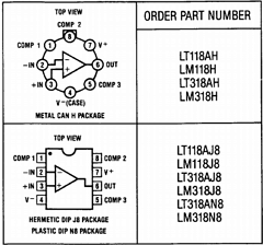 LM318H Datasheet PDF Linear Technology