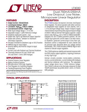 LT3030EFE Datasheet PDF Linear Technology
