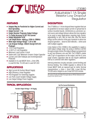 LT3080EQ-TRPBF Datasheet PDF Linear Technology