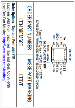 LT3489EMS8E-TR Datasheet PDF Linear Technology