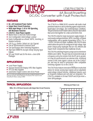 LT3579IFE-1-TRPBF Datasheet PDF Linear Technology