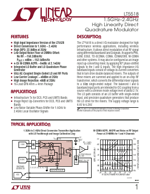 LT5518EUF Datasheet PDF Linear Technology