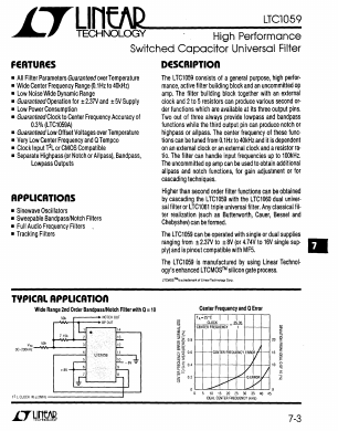LTC1059C Datasheet PDF Linear Technology