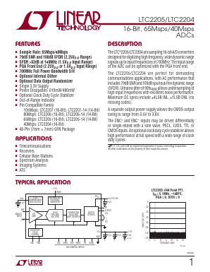 LTC2205IUK Datasheet PDF Linear Technology