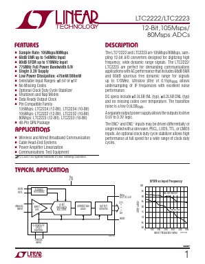 LTC2223UK Datasheet PDF Linear Technology