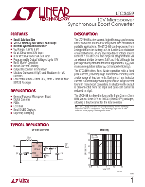 LTC3459EDC-TRPBF Datasheet PDF Linear Technology