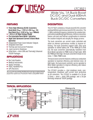 LTC3521EUF Datasheet PDF Linear Technology