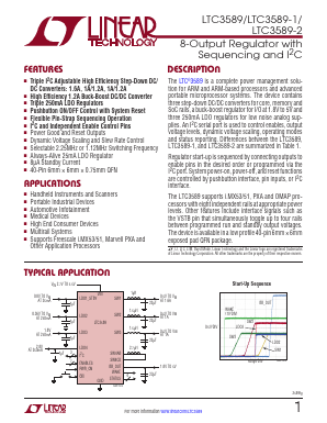 LTC3589EUJ-2-TRPBF Datasheet PDF Linear Technology