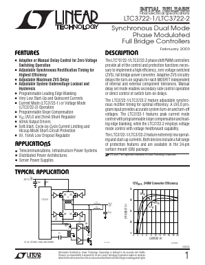 LTC3722EGN-1 Datasheet PDF Linear Technology