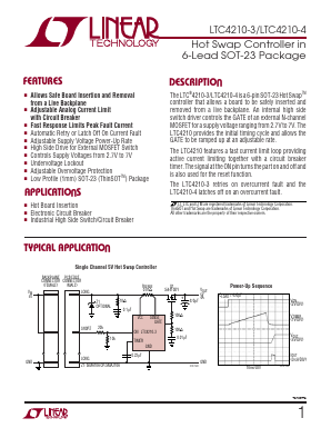 LTC4210-4CS6 Datasheet PDF Linear Technology
