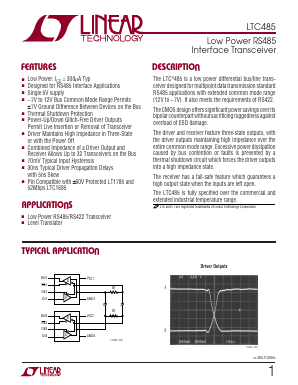 LTC485CJ8 Datasheet PDF Linear Technology
