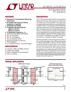 LTC4310CMS-1-PBF Datasheet PDF Linear Technology