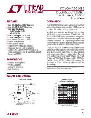 LTC6084H Datasheet PDF Linear Technology