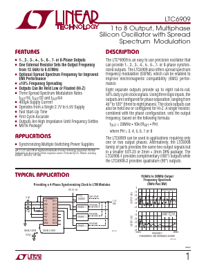 LTC6909HMS Datasheet PDF Linear Technology