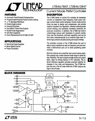 LT3846 Datasheet PDF Linear Technology
